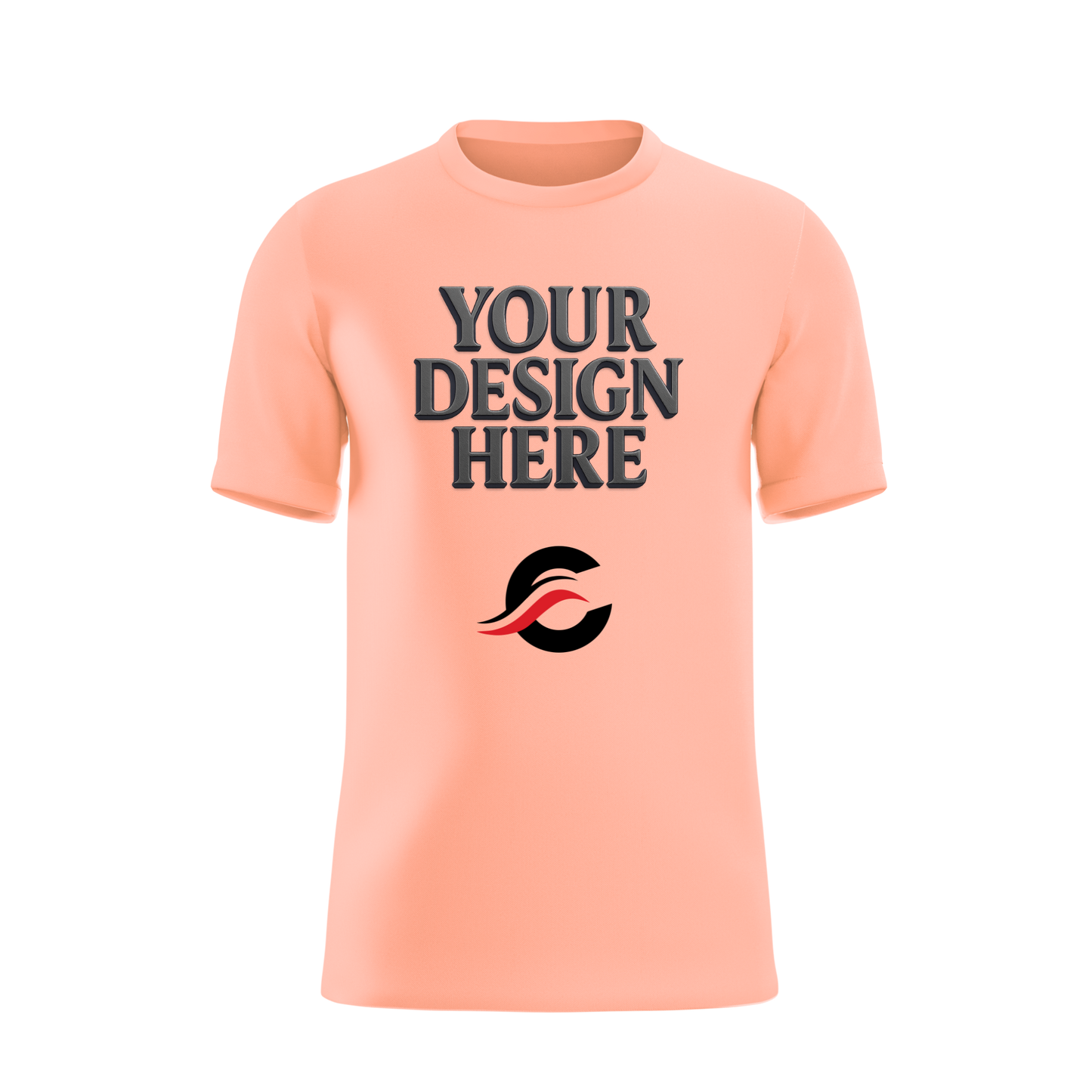 পিচ রঙের ১৮০ GSM জার্সি  কাস্টম টি-শার্ট – নাম, লোগো, ছবি সহ ডিজাইন করুন