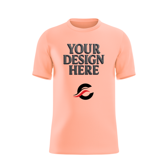 পিচ রঙের ১৮০ GSM জার্সি  কাস্টম টি-শার্ট – নাম, লোগো, ছবি সহ ডিজাইন করুন