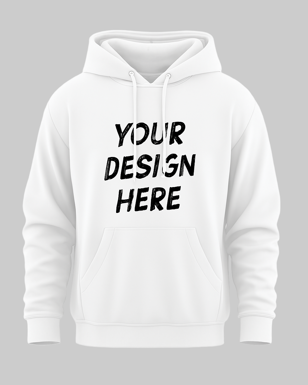 🧥 প্রিমিয়াম GSM 350 হুডি – সাদা রঙে নিজের ডিজাইন যুক্ত করুন