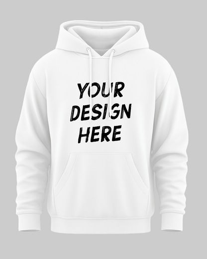 🧥 প্রিমিয়াম GSM 350 হুডি – সাদা রঙে নিজের ডিজাইন যুক্ত করুন
