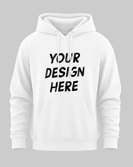 🧥 প্রিমিয়াম GSM 350 হুডি – সাদা রঙে নিজের ডিজাইন যুক্ত করুন