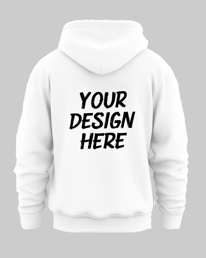 🧥 প্রিমিয়াম GSM 350 হুডি – সাদা রঙে নিজের ডিজাইন যুক্ত করুন