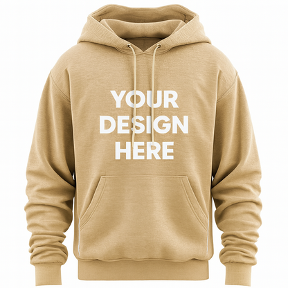 🧥 প্রিমিয়াম GSM 350 হুডি – বেজ রঙে নিজের মতো করে ডিজাইন করুন