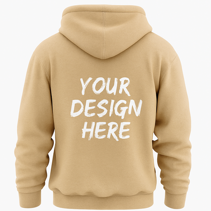 🧥 প্রিমিয়াম GSM 350 হুডি – বেজ রঙে নিজের মতো করে ডিজাইন করুন