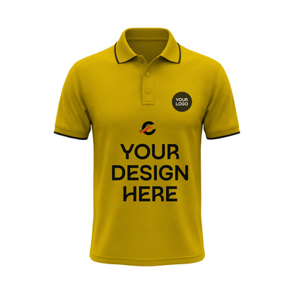 উন্নতমানের  কাস্টমাইজযোগ্য Yellow Lacoste পোলো টি-শার্ট | নিজের নাম, লোগো ও ডিজাইন যোগ করুন