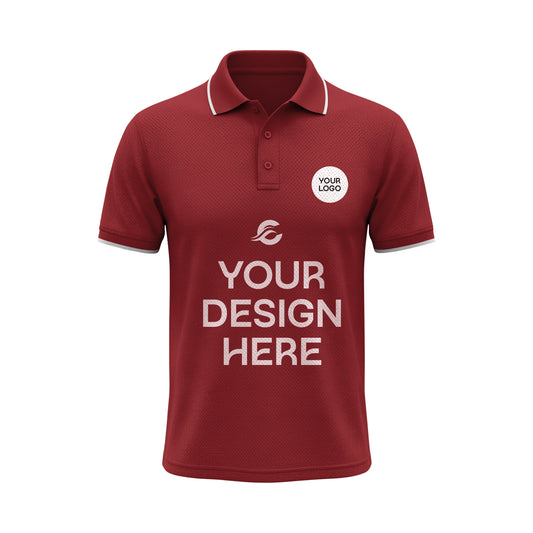 কাস্টমাইজযোগ্য  মারুন উন্নতমানের  Lacoste পোলো টি-শার্ট | নিজের নাম, লোগো ও ডিজাইন যোগ করুন