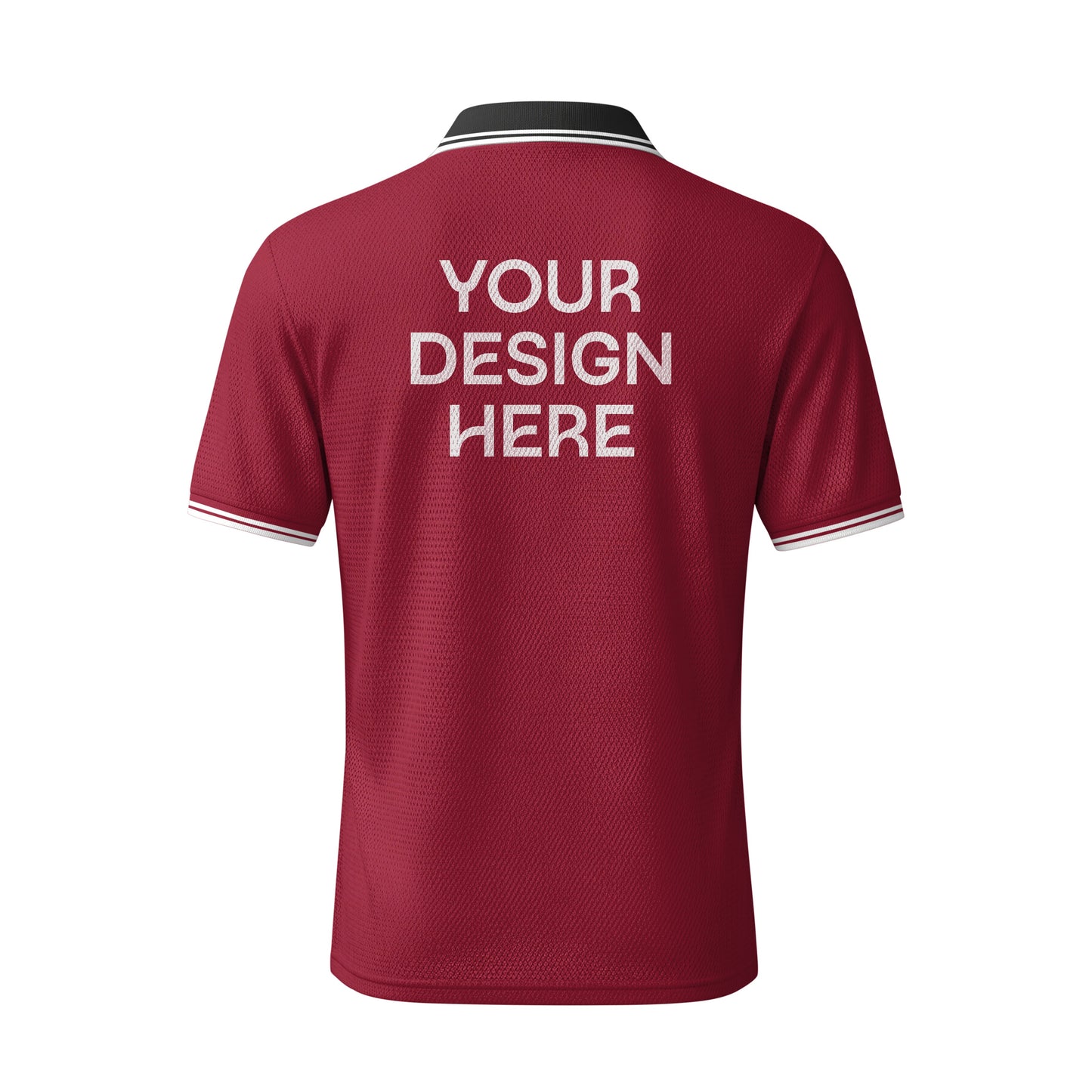 কাস্টমাইজযোগ্য মারুন মেশ পোলো টি-শার্ট – 170 GSM | নিজের নাম, লোগো ও ডিজাইন যোগ করুন