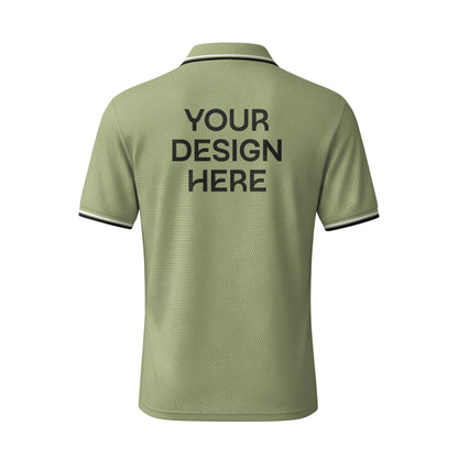 কাস্টমাইজযোগ্য গ্রীন মেশ পোলো টি-শার্ট – 170 GSM | নিজের নাম, লোগো ও ডিজাইন যোগ করুন
