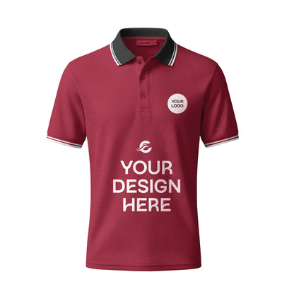 কাস্টমাইজযোগ্য মারুন মেশ পোলো টি-শার্ট – 170 GSM | নিজের নাম, লোগো ও ডিজাইন যোগ করুন