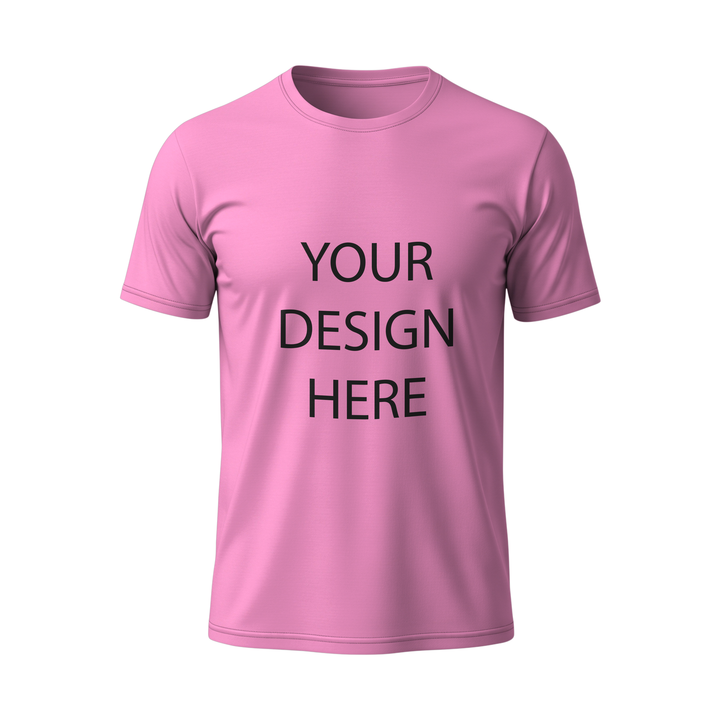 লাইট পিংক রঙের ১৪০  GSM প্রিমিয়াম কোয়ালিটি জার্সি  ফেব্রিক  কাস্টম টি-শার্ট – নাম, লোগো, ছবি সহ ডিজাইন করুন